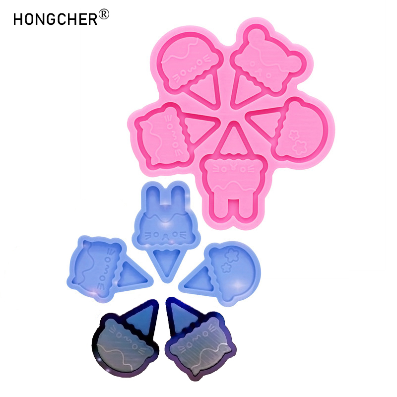 Jewelry Making Mold - Shiny mirror cartoon animal ice cream