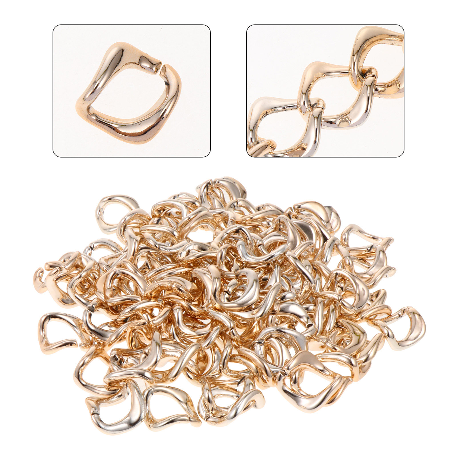 Jewelry Making Glasses - 100Pcs Rose Gold Plastic Chains Delicate