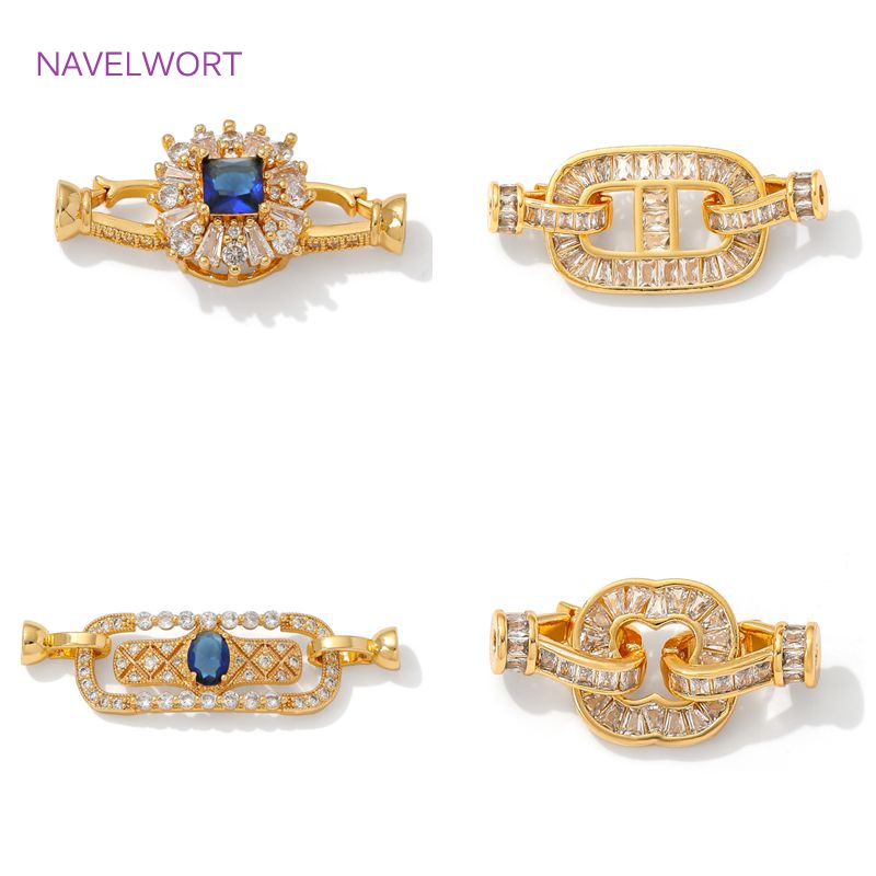Jewelry Making Supplies - Luxury 18K Gold Plated Connectors Clasps,With
