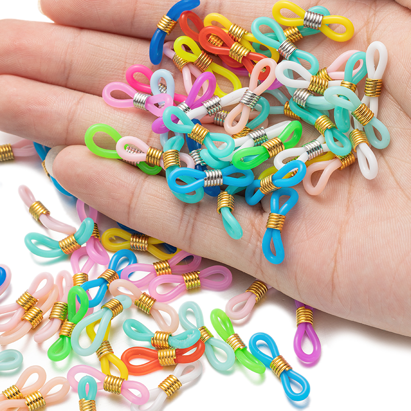 Jewelry Making Glasses - 50pcs Adjustable Rubber Spectacle Loop End