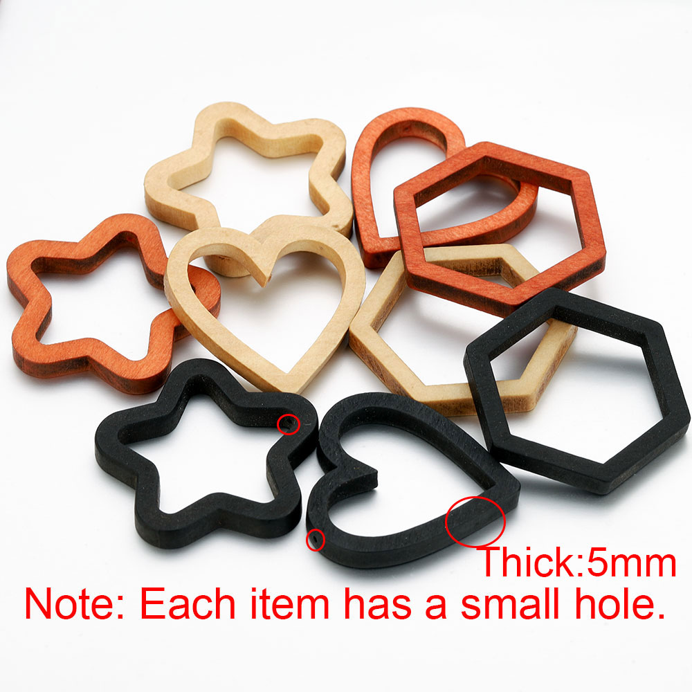 10pcs Wood Heart Square Silico - Jewelry Making Mold recension och pris