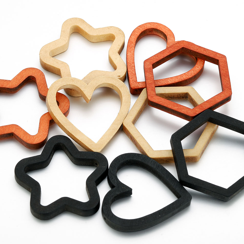 10pcs Wood Heart Square Silico - Jewelry Making Mold recension och pris