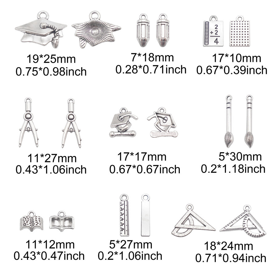 18PCS Zinc Alloy Student Stati - Jewelry Making Guide Book recension och pris