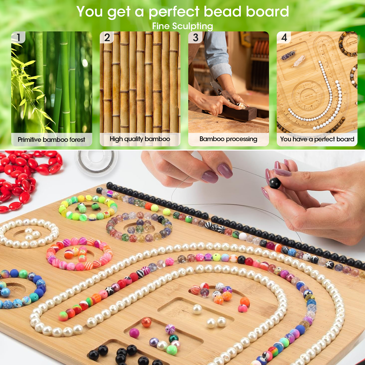 Wooden Beading Design Board Ba - Jewelry Making Table recension och pris
