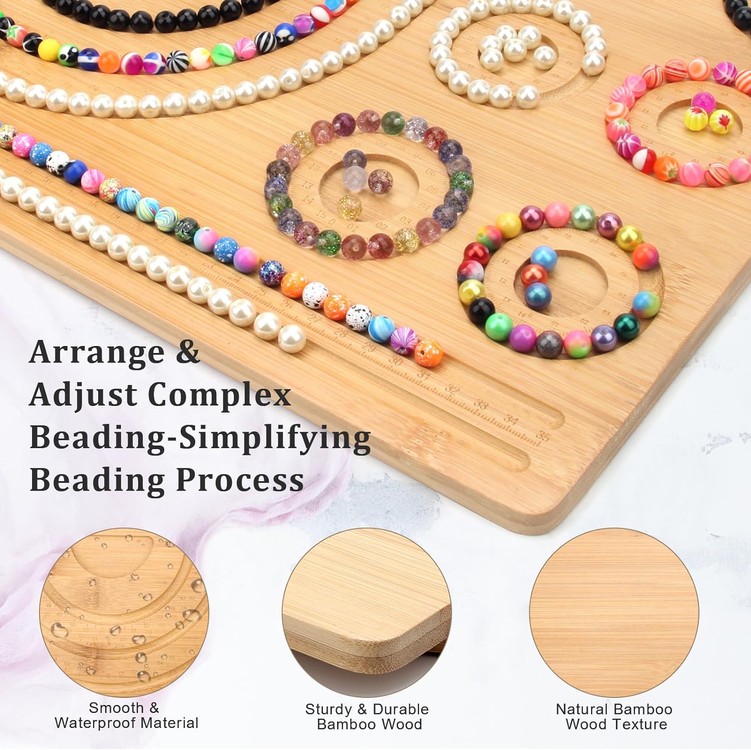 Wooden Beading Design Board Ba - Jewelry Making Table recension och pris