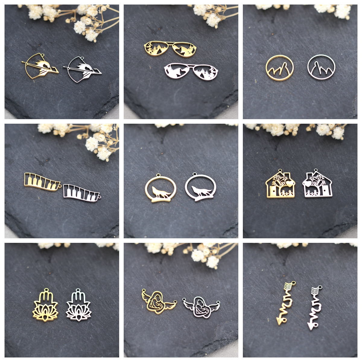 3pcs Glasses Charms DIY Earrin - Jewelry Making Glasses recension och pris