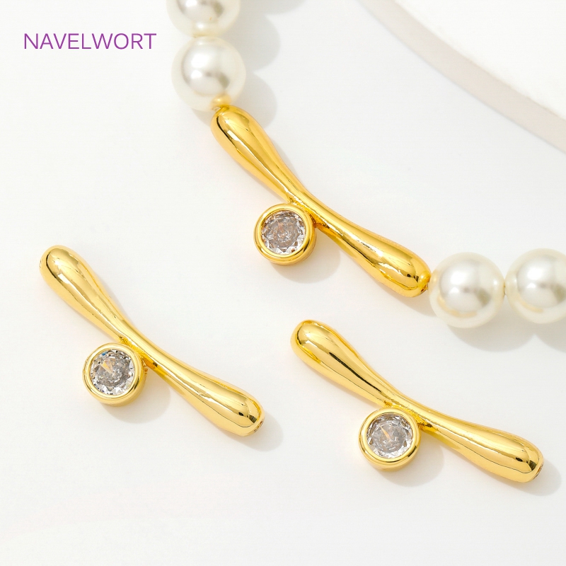 18K Gold Plated Brass Curved T - Jewelry Making Youtube recension och pris