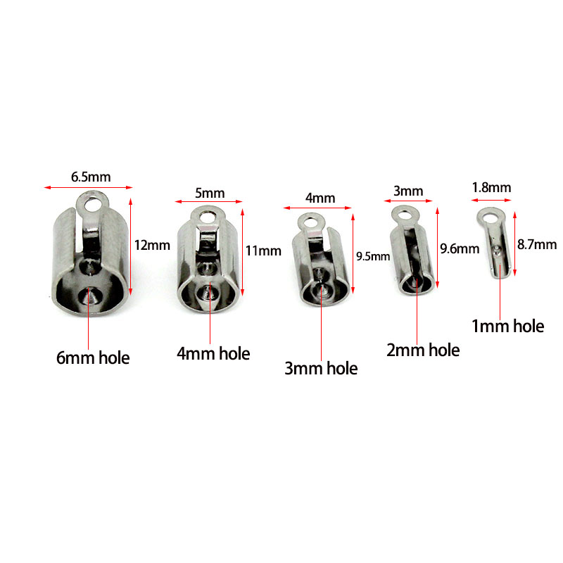 30-50pcs Stainless Steel Crimp - Jewelry Making Supplies recension och pris