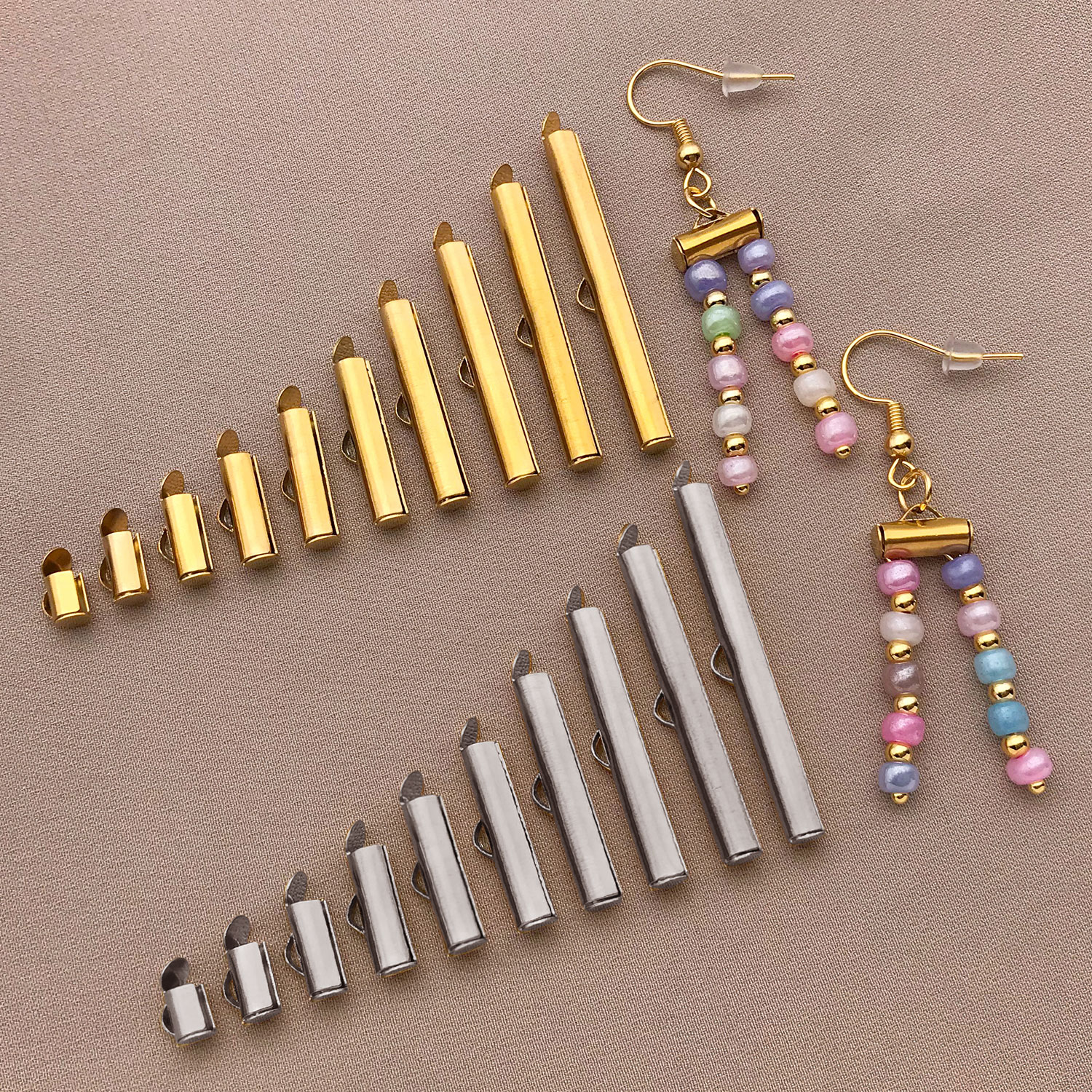 10pcs/lot Stainless Steel Crim - Jewelry Making Youtube recension och pris