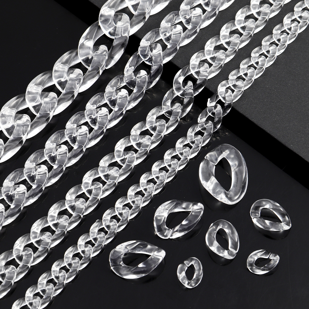 Transparent Acrylic Cuban Link - Jewelry Making Glasses recension och pris
