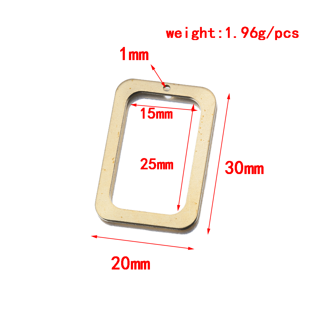 10Pcs Raw Brass Rectangle Holl - Jewelry Making Mold recension och pris