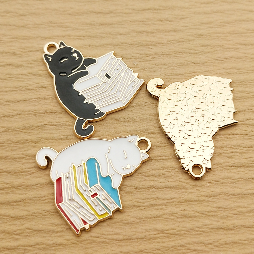 10pcs Book Cat Charm Jewelry A - Jewelry Making Books recension och pris