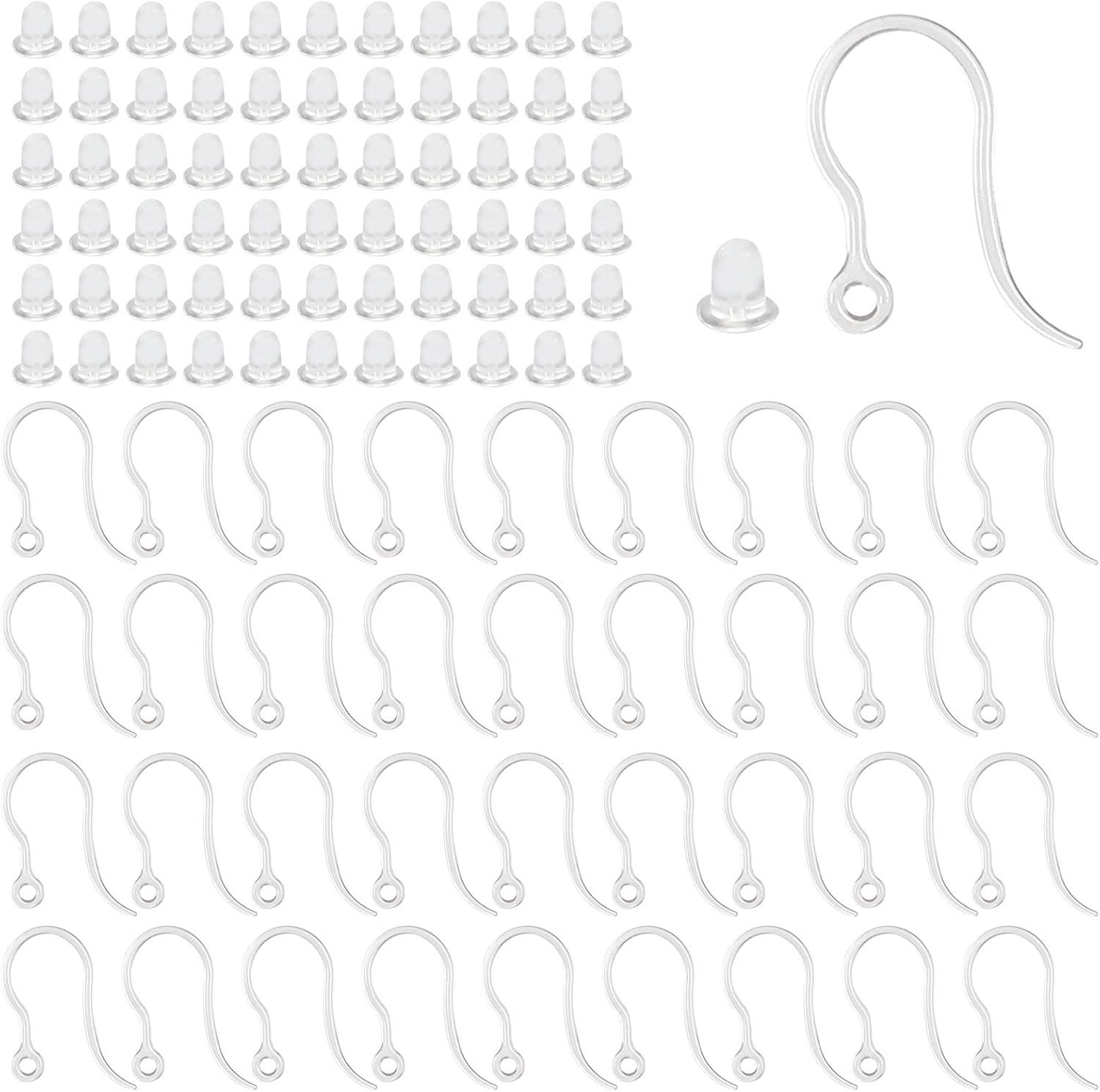 40pcs Clear Plastic Earring Ho - Jewelry Making Kit For Adults recension och pris