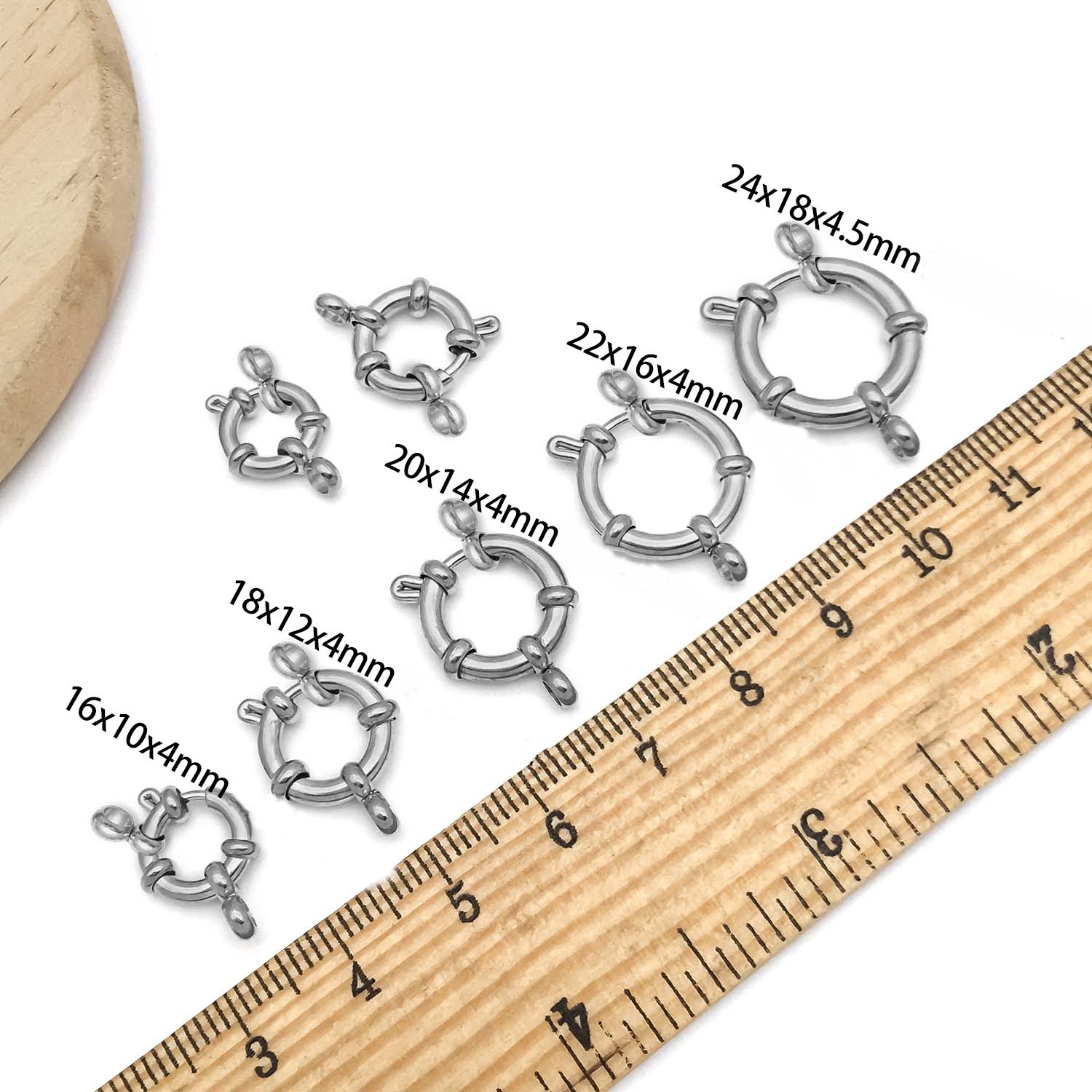 2pcs Stainless Steel Round Cla - Jewelry Making Kit For Adults recension och pris