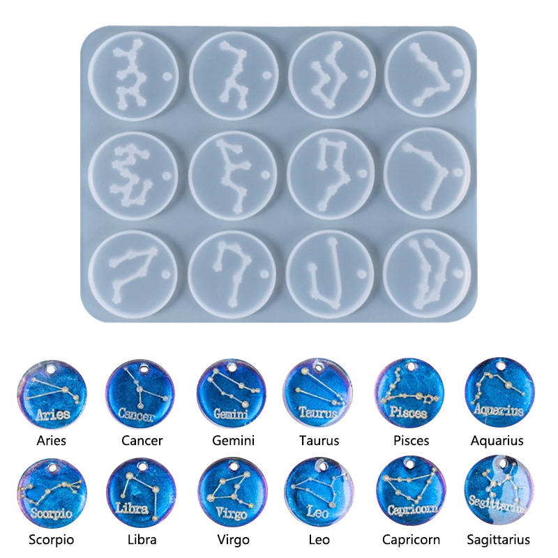 12 Holes Constellation Pendant - Jewelry Making Mold recension och pris