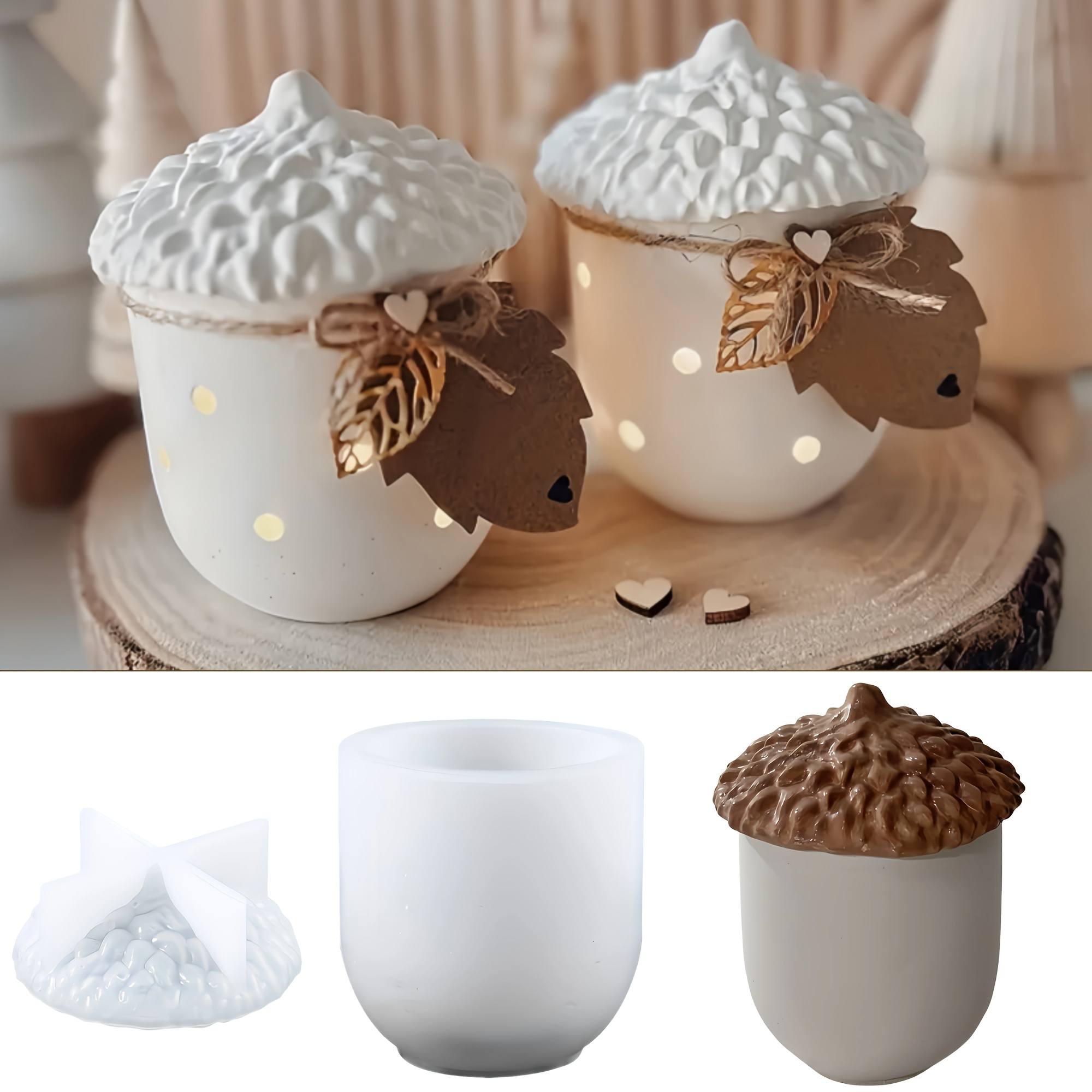 1pc Acorn and Pinecone Jar Sil - Jewelry Making Mold recension och pris