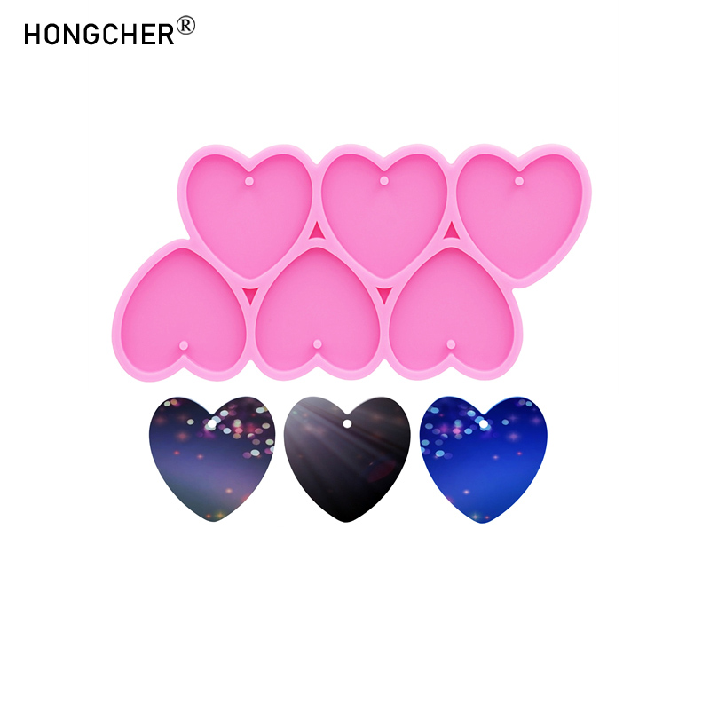 Shiny mirror love epoxy resin  - Jewelry Making Mold recension och pris