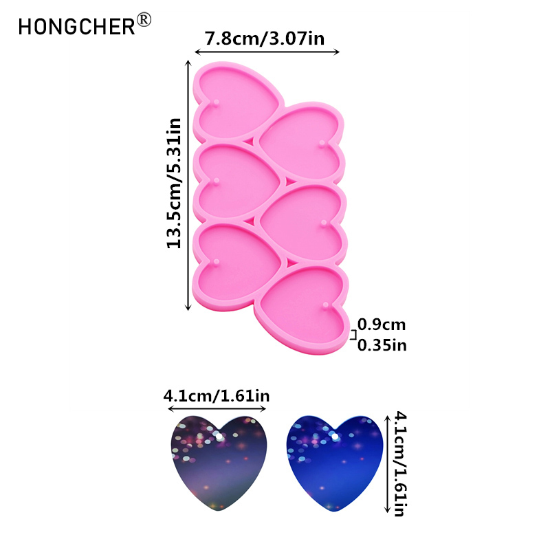 Shiny mirror love epoxy resin  - Jewelry Making Mold recension och pris
